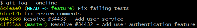 Git squash with interactive rebase
