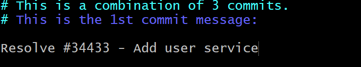 Git squash with interactive rebase